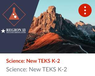 Science: New TEKS K-2